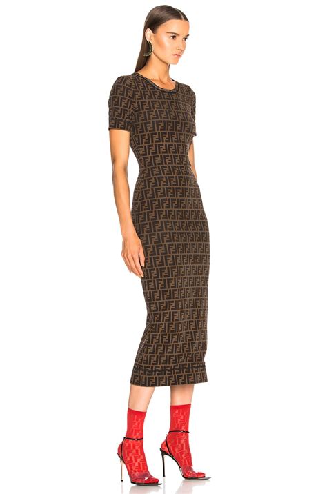 fendi dresses logo|Fendi signature logo midi dress.